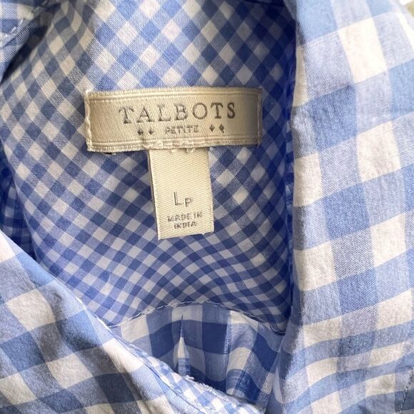 Talbots blue gingham button down - Picture 5 of 5